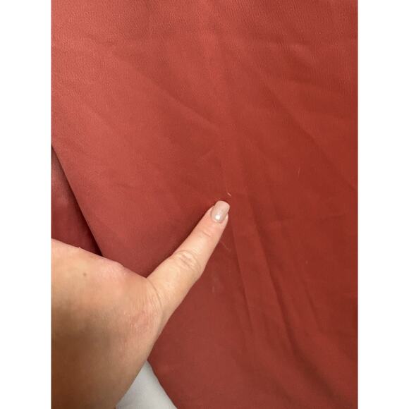 Who What Wear Women’s XL Rust Wide Leg Pants High Rise Elastic Waist Satin Look - Picture 4 of 6